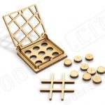 wooden city podróżne kółko i krzyżyk wersja 2 cały zestaw