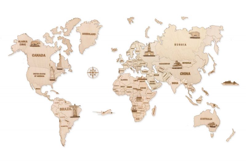 wood trick drewniana mapa świata prezentacja xxl